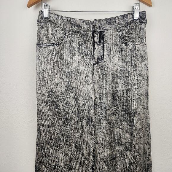 Retrofete Verona Silk Pant in Black Acid Denim Size Small NWT Wide Leg - Picture 3 of 11